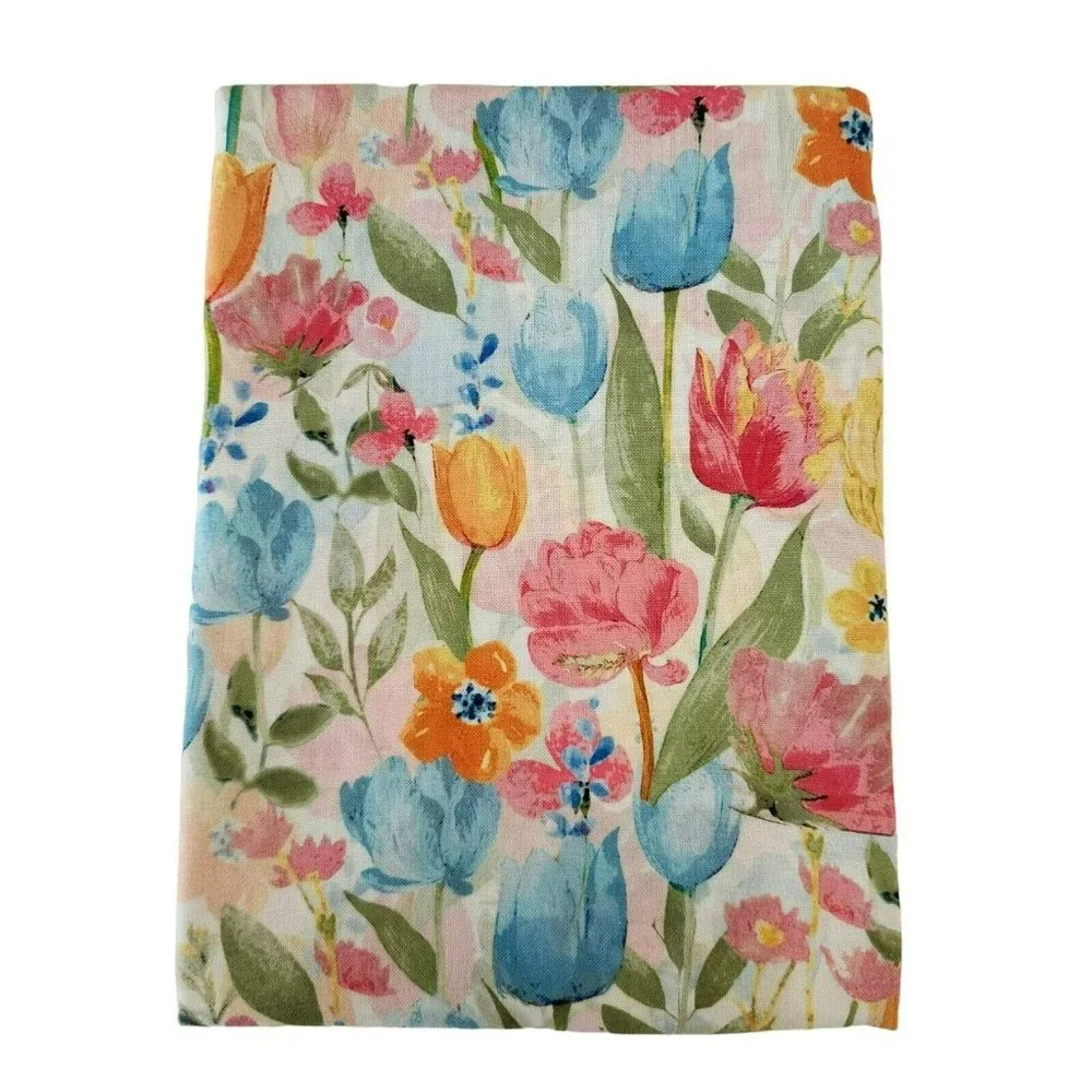 Nicole Miller Floral Tablecloth Shabby‎ Chic Style Pastel Color 60x84in Oblong